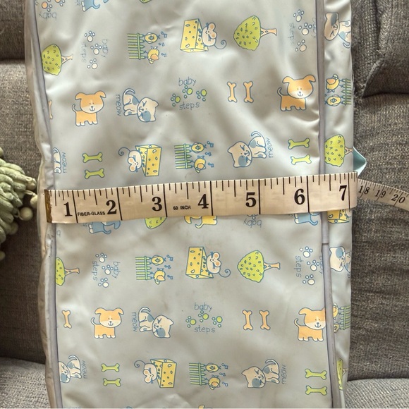 VTG 90s Y2K Insulated Diaper Bottle Bag Gerber Baby w/ Changing Pad Blue Animals - Picture 14 of 16